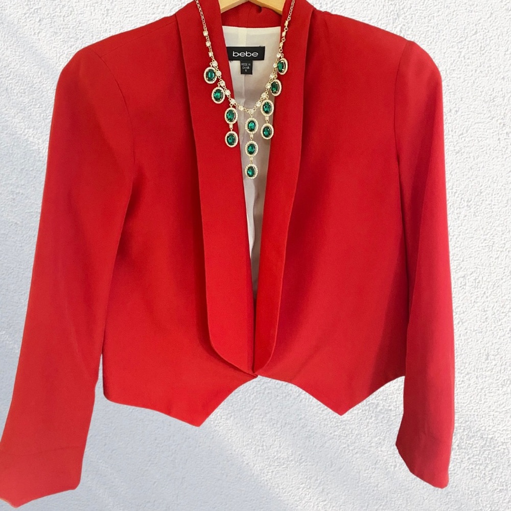 Bebé red blazer. Used but in great condition